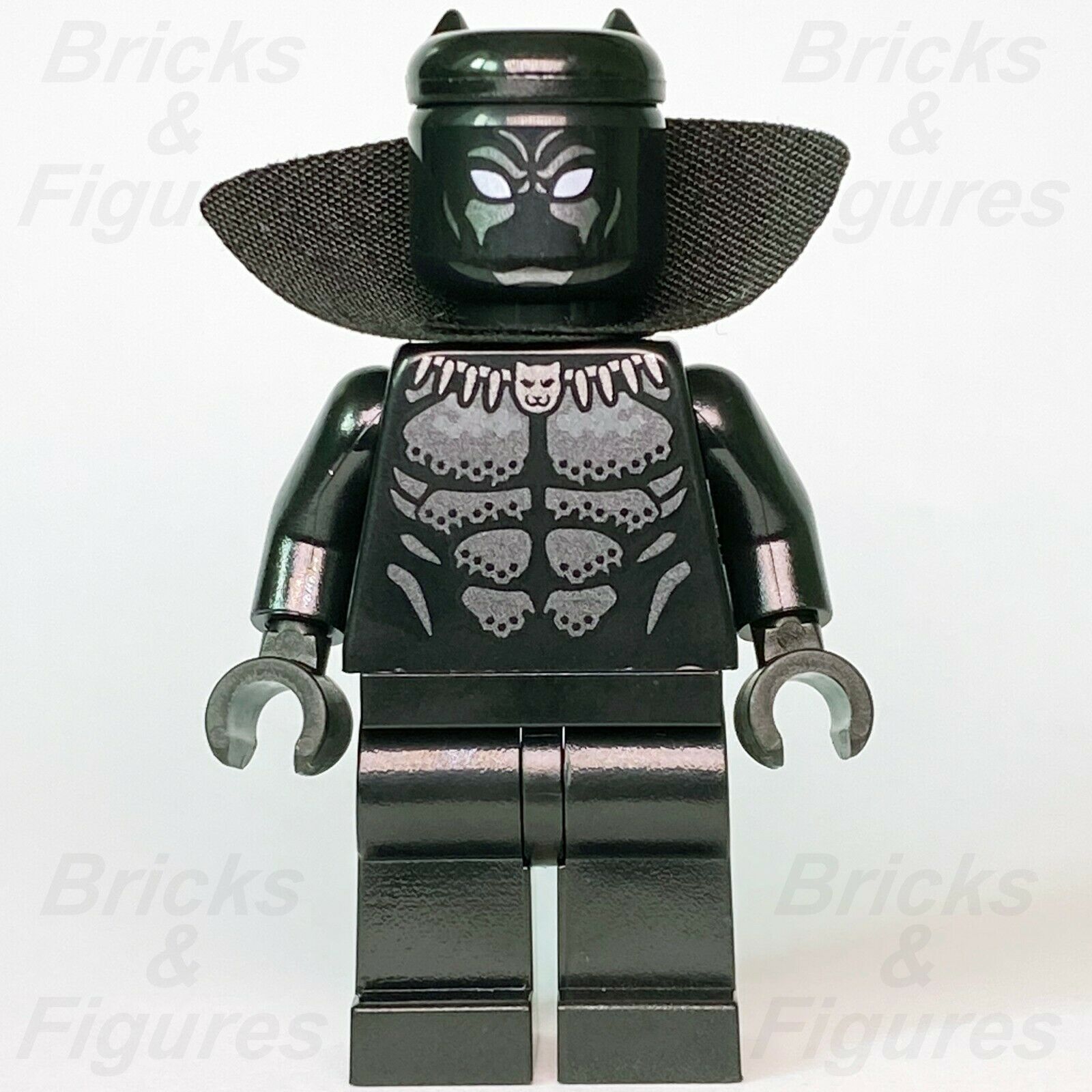 Marvel Super Heroes LEGO® Black Panther with Collar Avengers Minifigure 76142 - Bricks & Figures