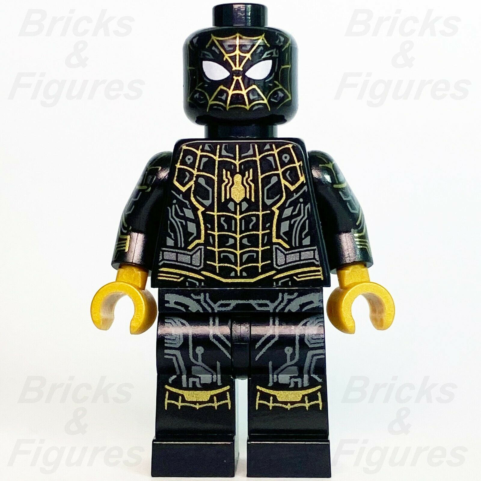 Marvel Super Heroes LEGO Spider-Man Black & Gold Suit Minifigure 76195 sh774 - Bricks & Figures