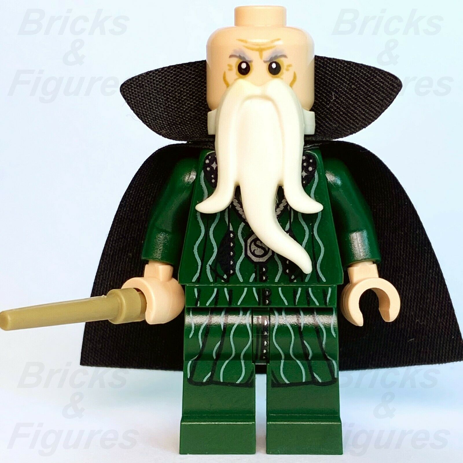 New Harry Potter LEGO Salazar Slytherin with Wand Wizard Minifigure 71043 hp161 - Bricks & Figures