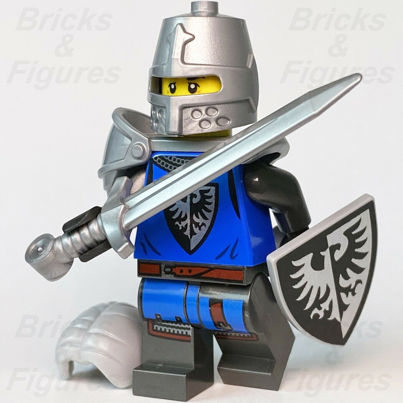 New Ideas LEGO Black Falcon Knight Male Minifigure with Sword & Shield 21325 - Bricks & Figures