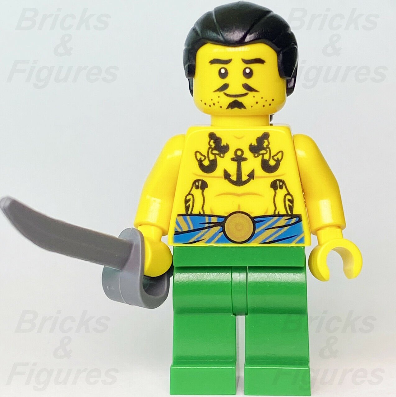 New Ideas LEGO Tattooga Pirates Minifigure with Sword from set 21322 idea072 - Bricks & Figures