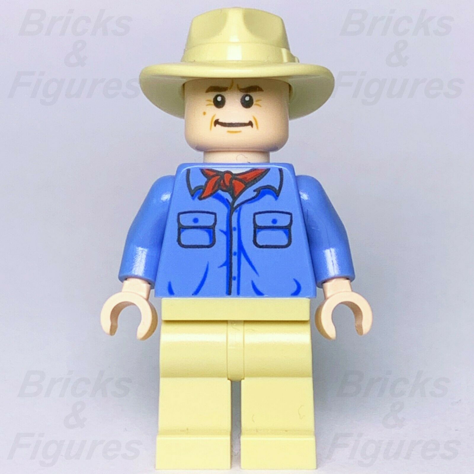 New Jurassic World LEGO Alan Grant Velociraptor Chase Minifigure 75932 Genuine - Bricks & Figures