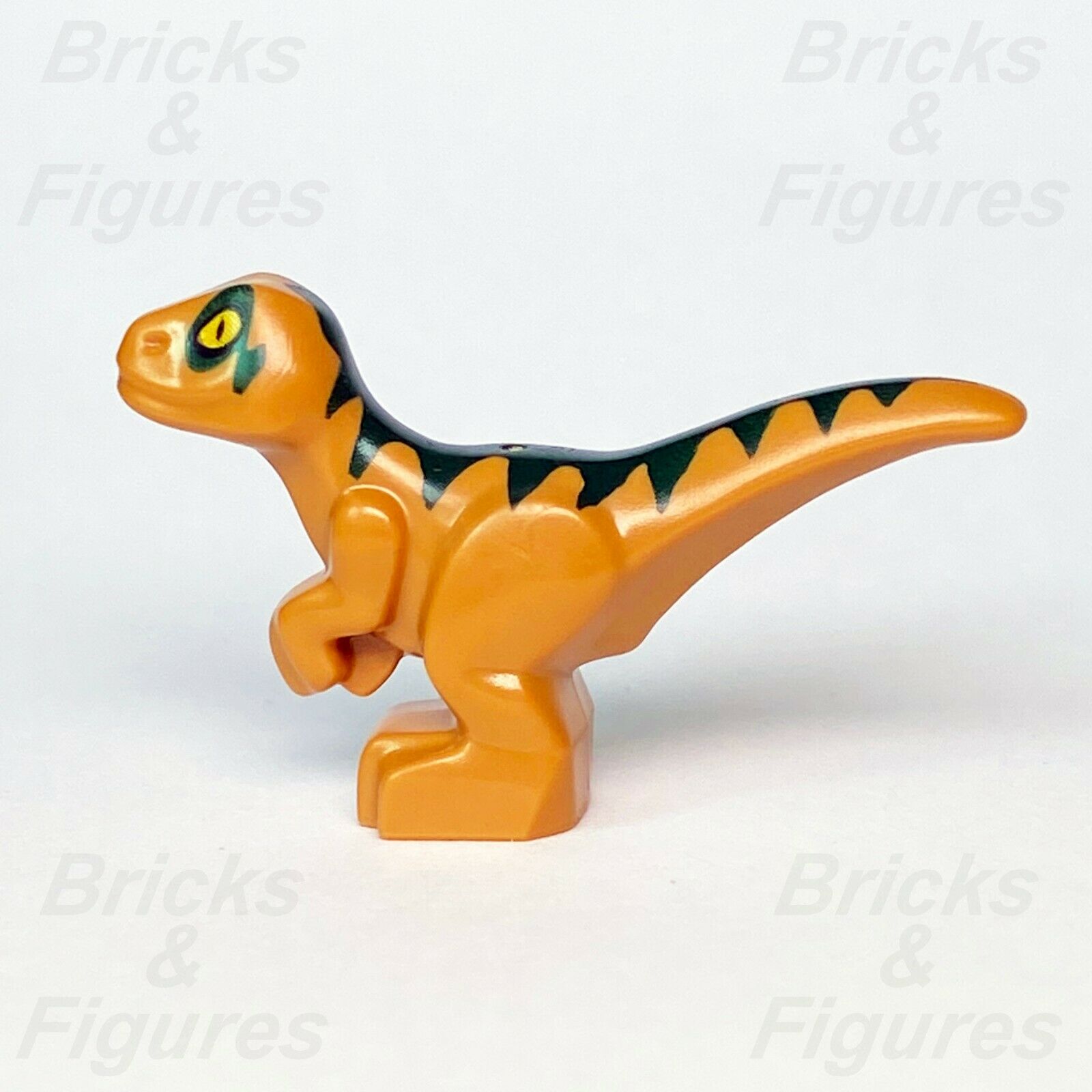 New Jurassic World LEGO® Baby Raptor Orange Dark Green Markings Dinosaur 75938 - Bricks & Figures