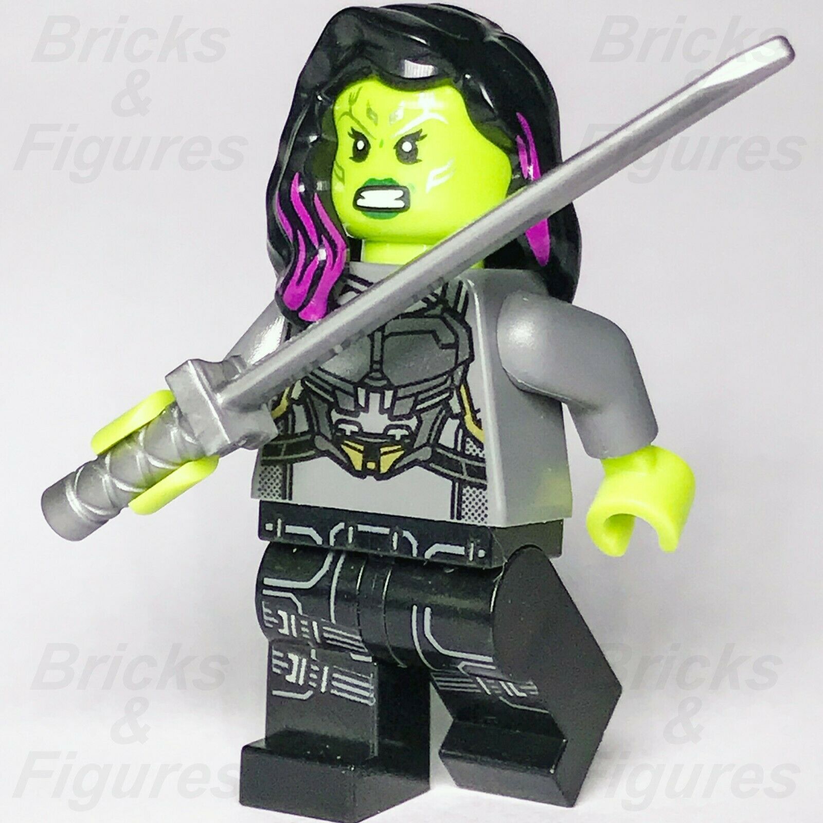 New Marvel Super Heroes LEGO Gamora Guardians of the Galaxy Minifigure 76081 - Bricks & Figures