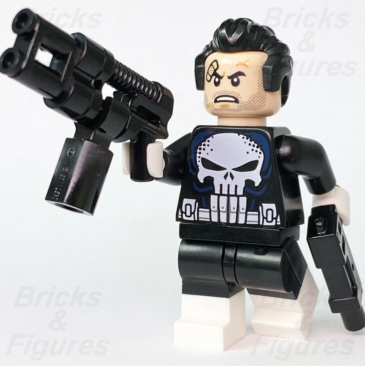 New Marvel Super Heroes LEGO The Punisher - Spider-Man Minifigure 76178 sh722 - Bricks & Figures