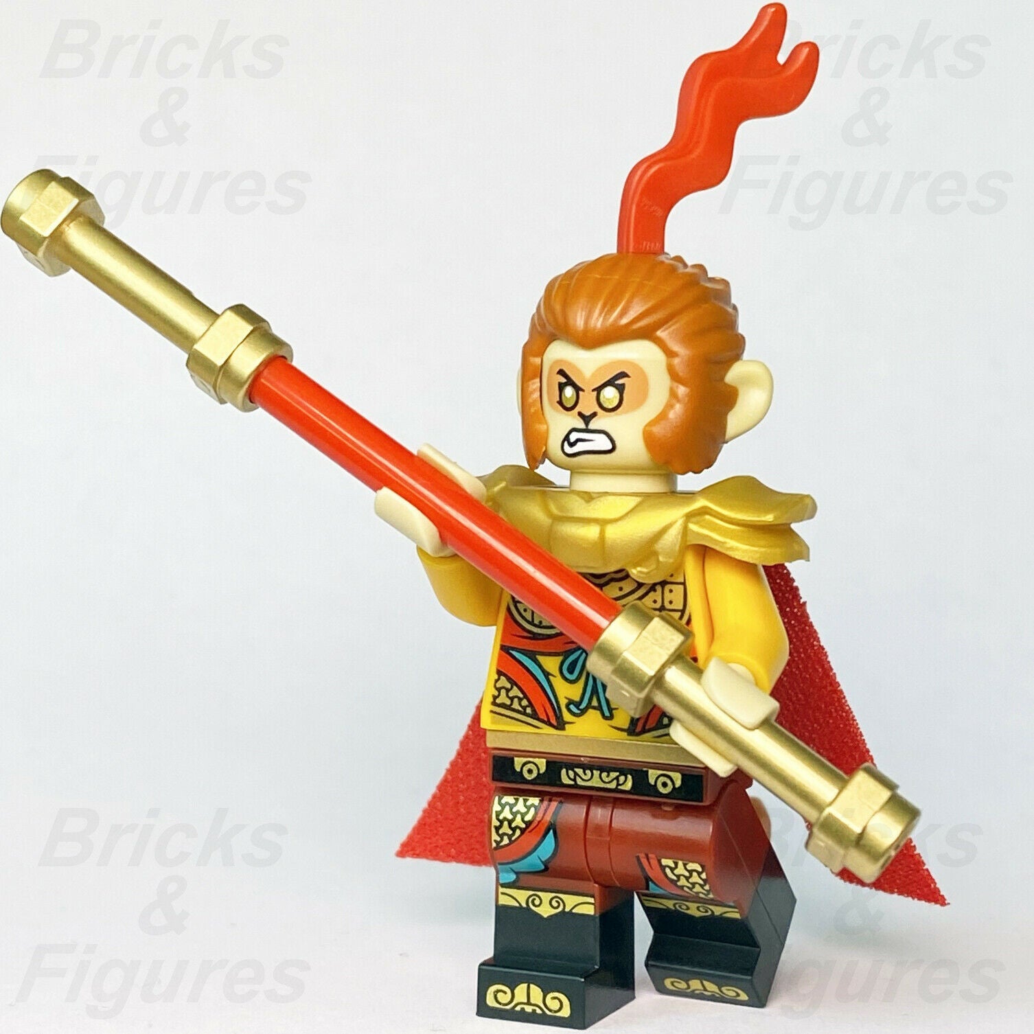 New Monkie Kid LEGO Monkie King with Staff Sun Wukong Hero Minifigure 80012 - Bricks & Figures