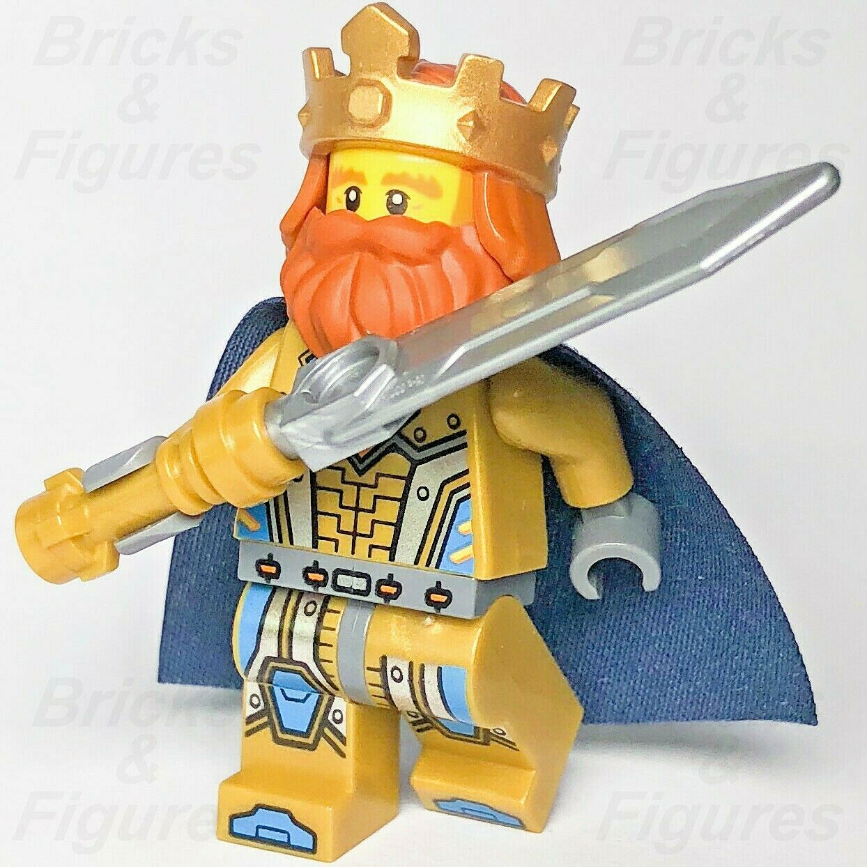 New Nexo Knights LEGO King Halbert with Sword & Cape Minifigure 70327 nexo014 - Bricks & Figures