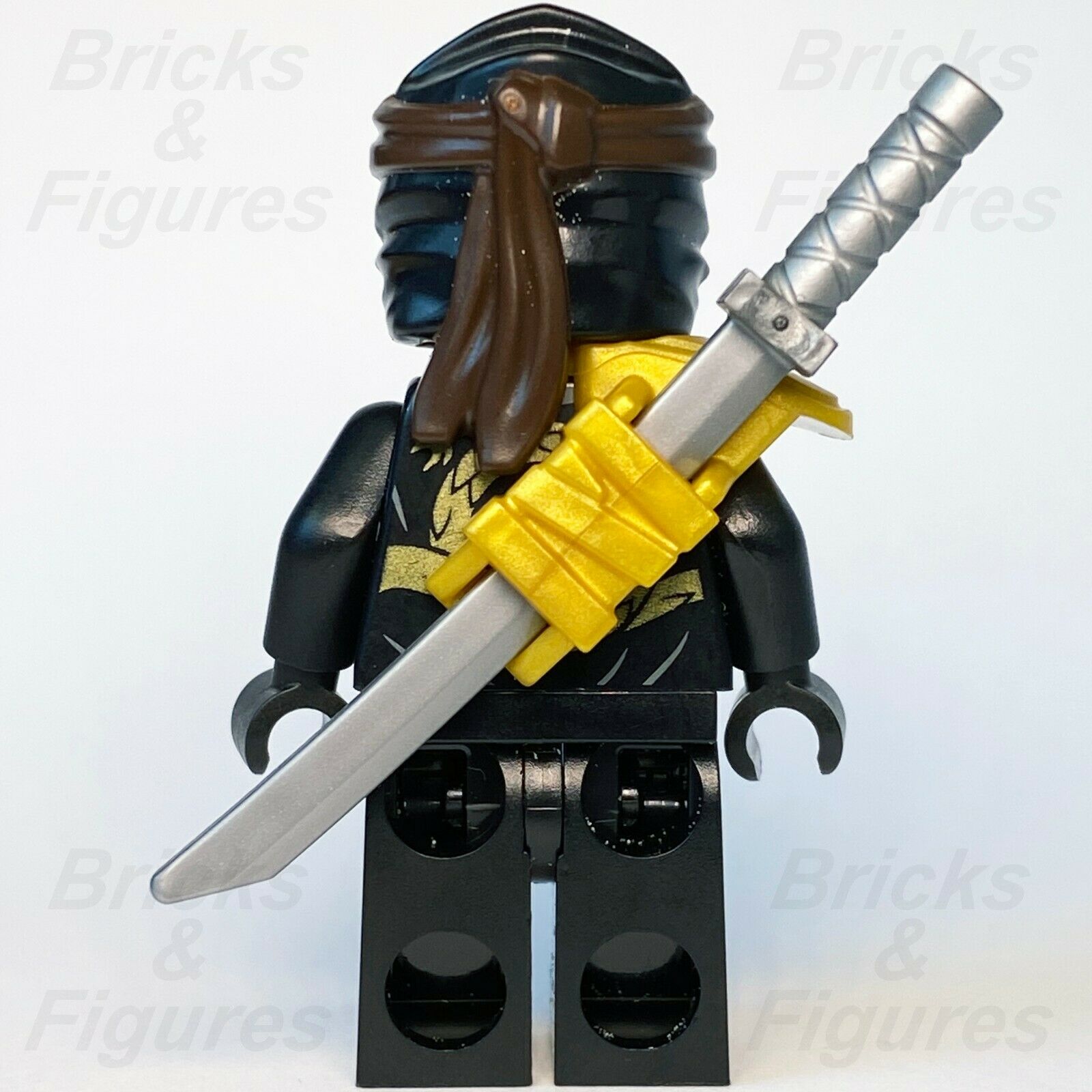 New Ninjago LEGO Cole with Sword Scabbard Legacy Black Ninja Minifigure 71705 - Bricks & Figures