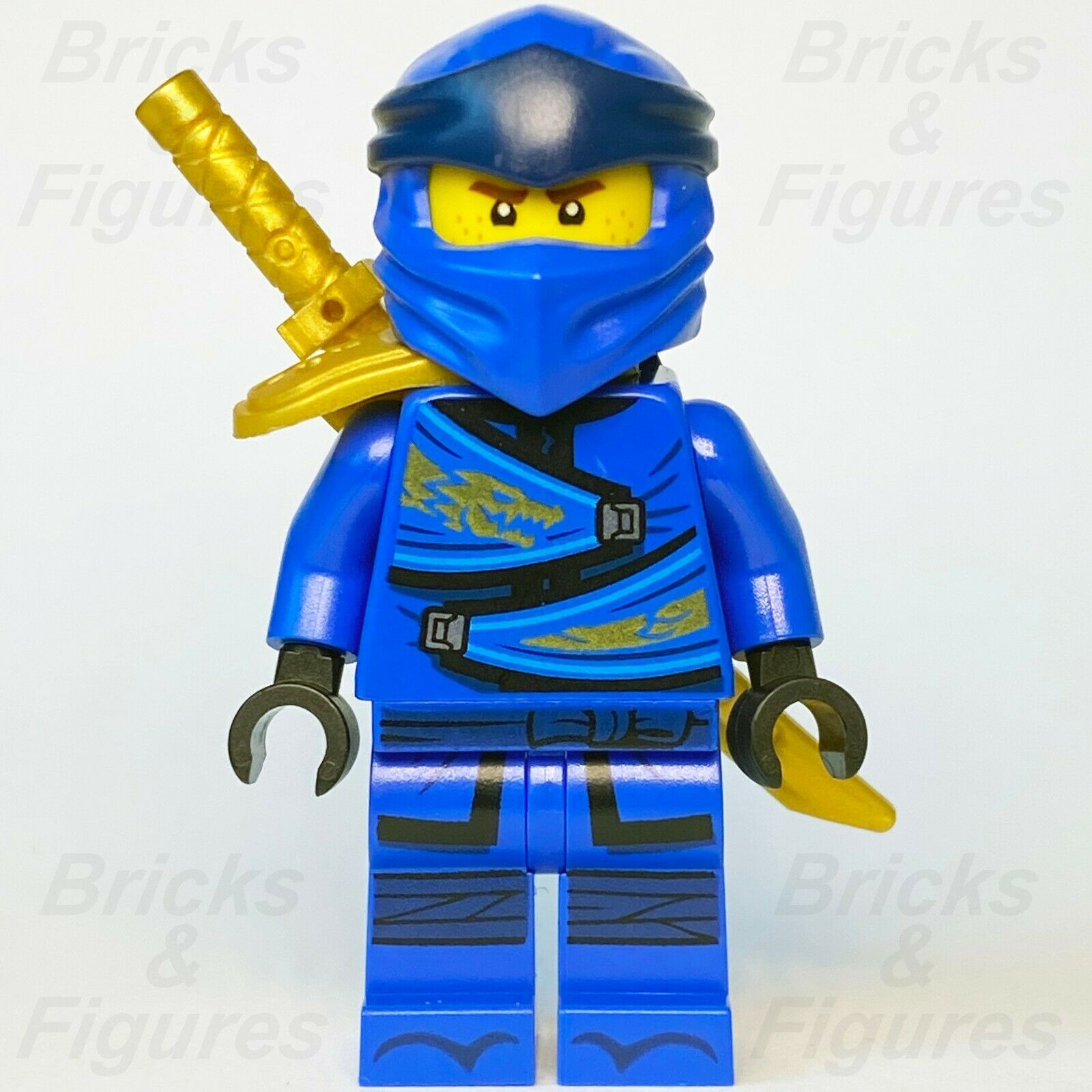 New Ninjago LEGO Jay with Sword Scabbard Legacy Blue Ninja Minifigure 71705 - Bricks & Figures