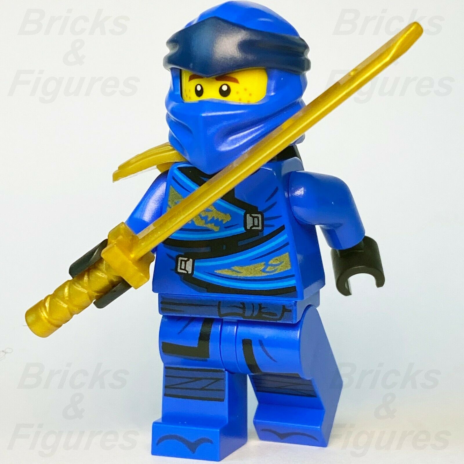 New Ninjago LEGO Jay with Sword Scabbard Legacy Blue Ninja Minifigure 71705 - Bricks & Figures