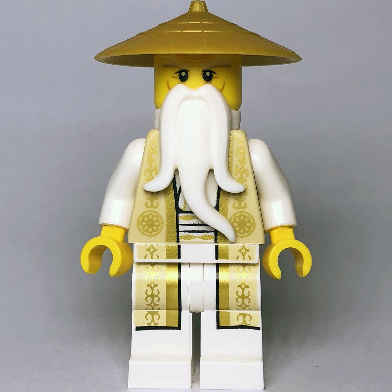 New Ninjago LEGO Ninja Master Sensei Wu with Gold & Tan Robe Minifigure 70751 - Bricks & Figures