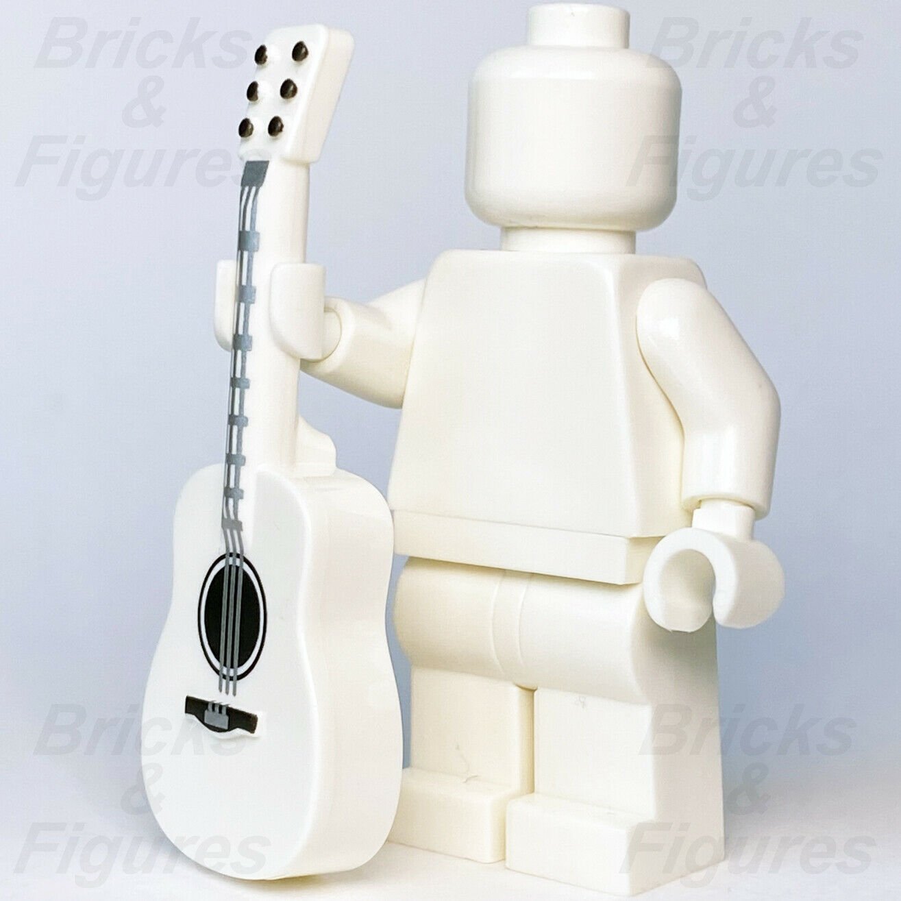 New Ninjago LEGO White Acoustic Guitar with Silver Strings Part 71735 21317 - Bricks & Figures