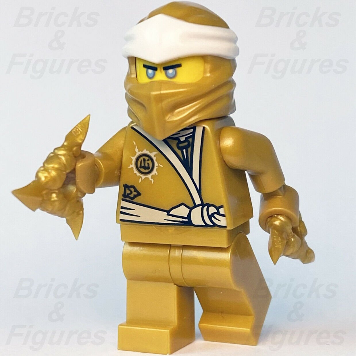 New Ninjago LEGO Zane Golden Ninja Legacy Master of Ice Minifigure 40374 - Bricks & Figures