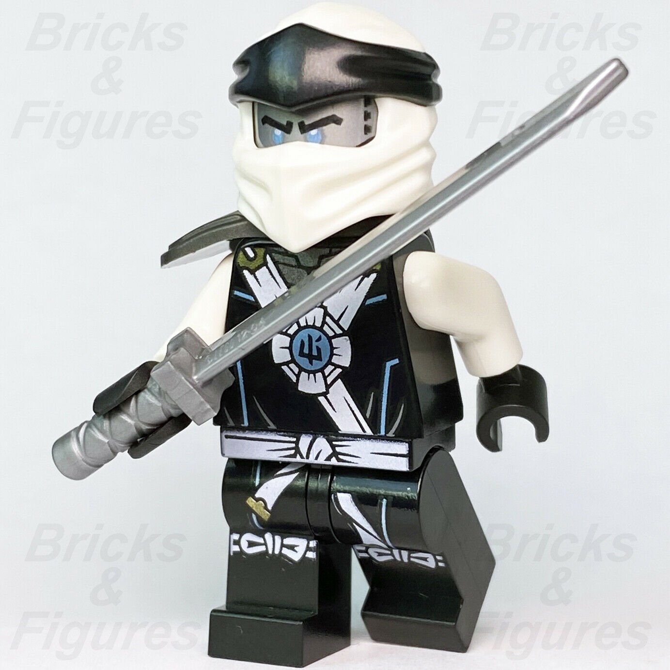 New Ninjago LEGO Zane with Scabbard Legacy Ice Ninja Minifigure 71738 njo635 - Bricks & Figures