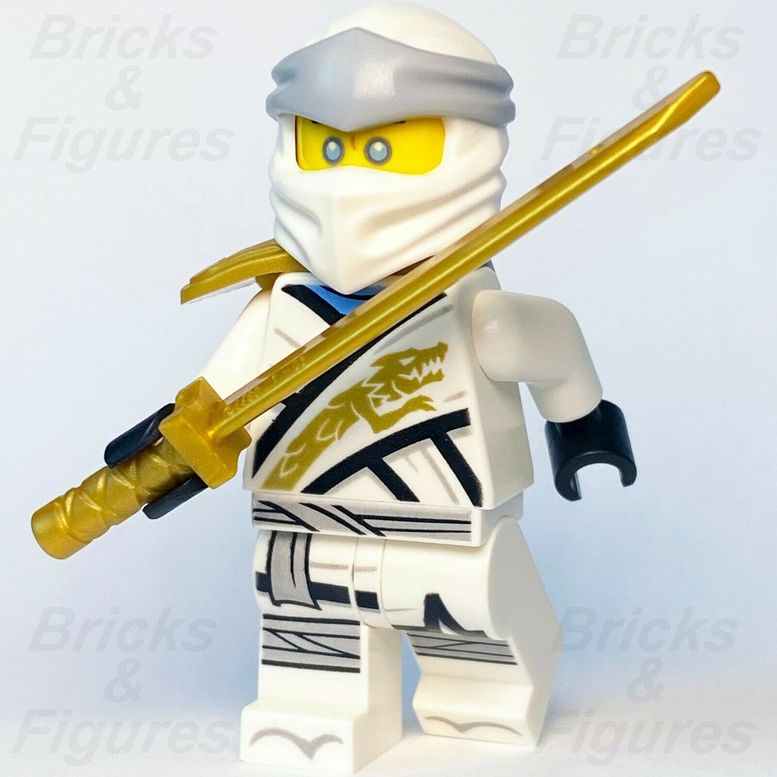 New Ninjago LEGO Zane with Sword Scabbard Legacy White Ninja Minifigure 71705 - Bricks & Figures
