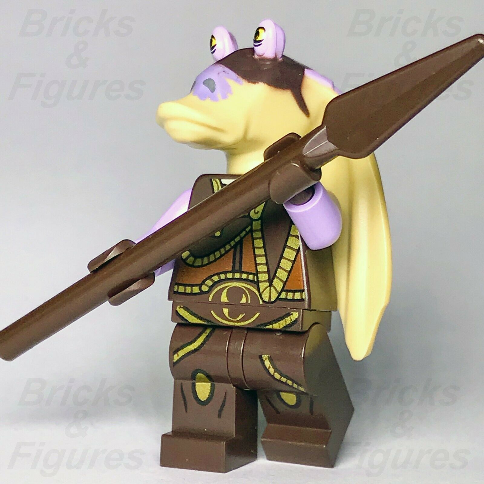 New Star Wars LEGO Captain Roos Tarpals Naboo Gungan Warrior Minifigure 75091 - Bricks & Figures