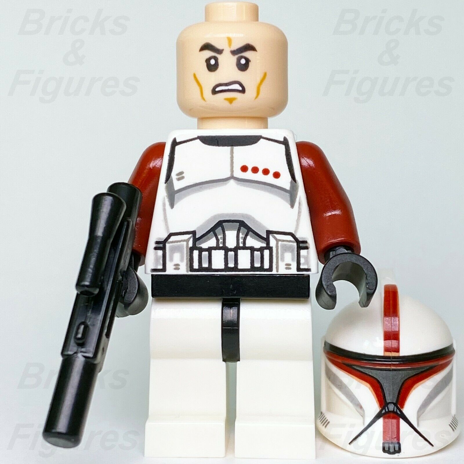 New Star Wars LEGO Clone Trooper Captain Red Phase 1 Minifigure 75021 Genuine - Bricks & Figures