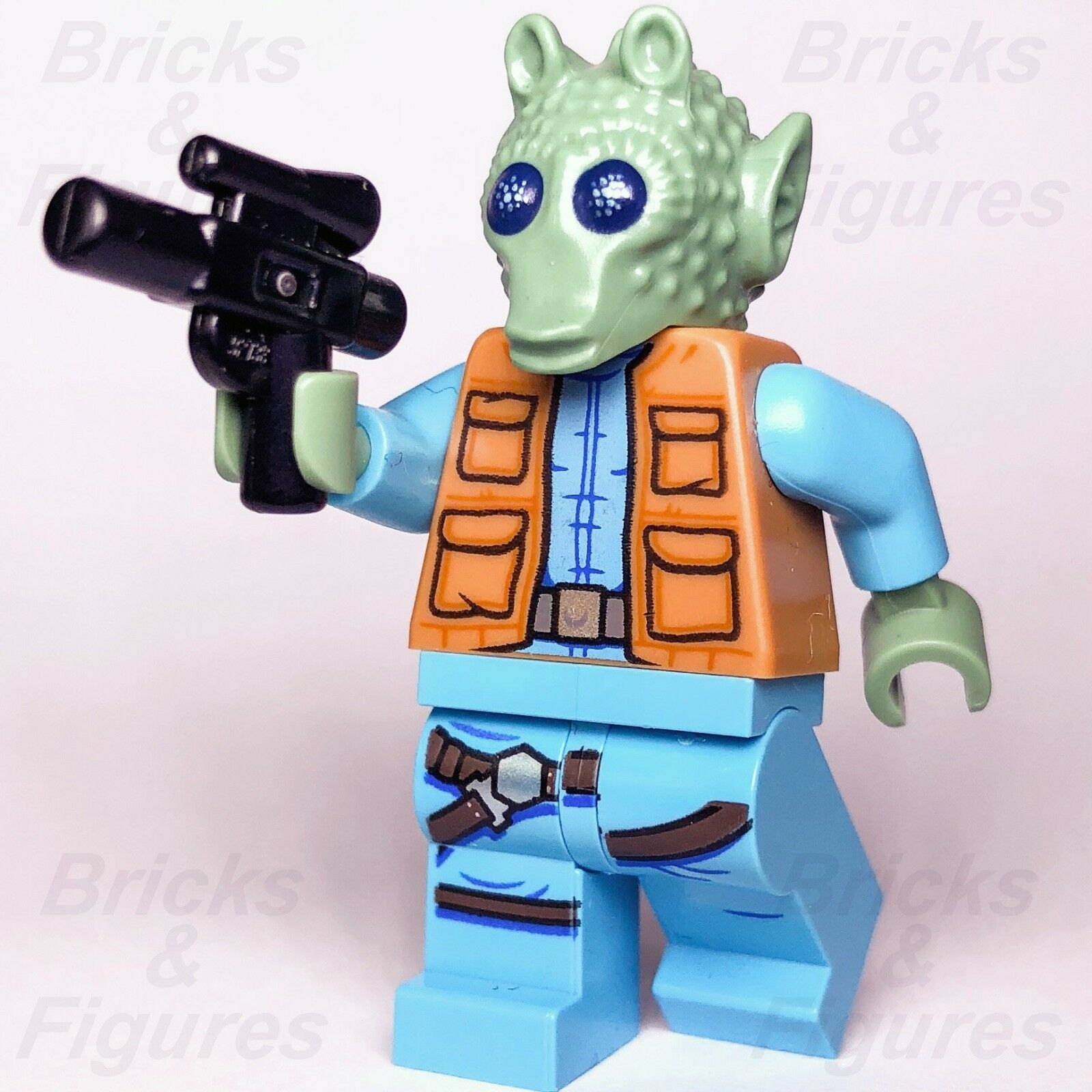New Star Wars LEGO Greedo Rodian Bounty Hunter Tatooine Minifigure 75205 - Bricks & Figures