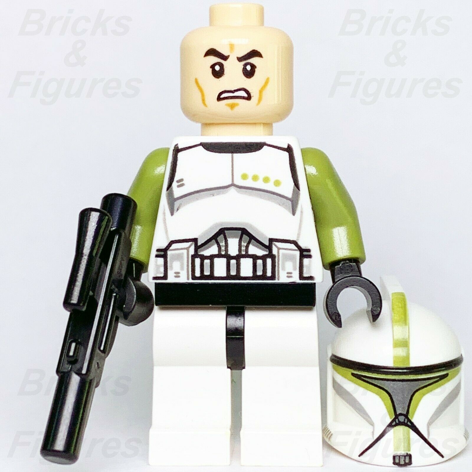 New Star Wars LEGO Green Phase 1 Clone Trooper Sergeant Minifig 75000 Genuine - Bricks & Figures