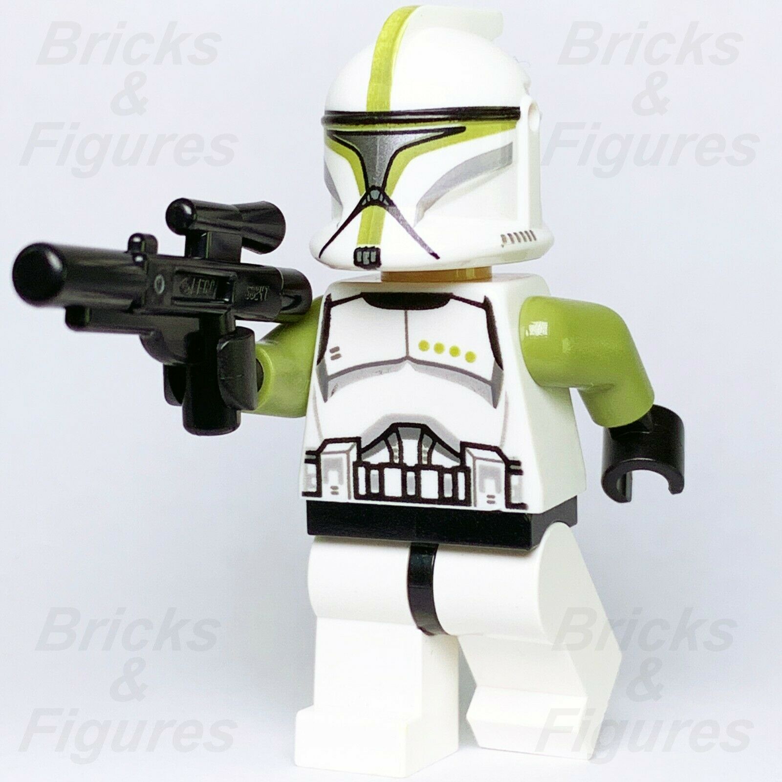 New Star Wars LEGO Green Phase 1 Clone Trooper Sergeant Minifig 75000 Genuine - Bricks & Figures