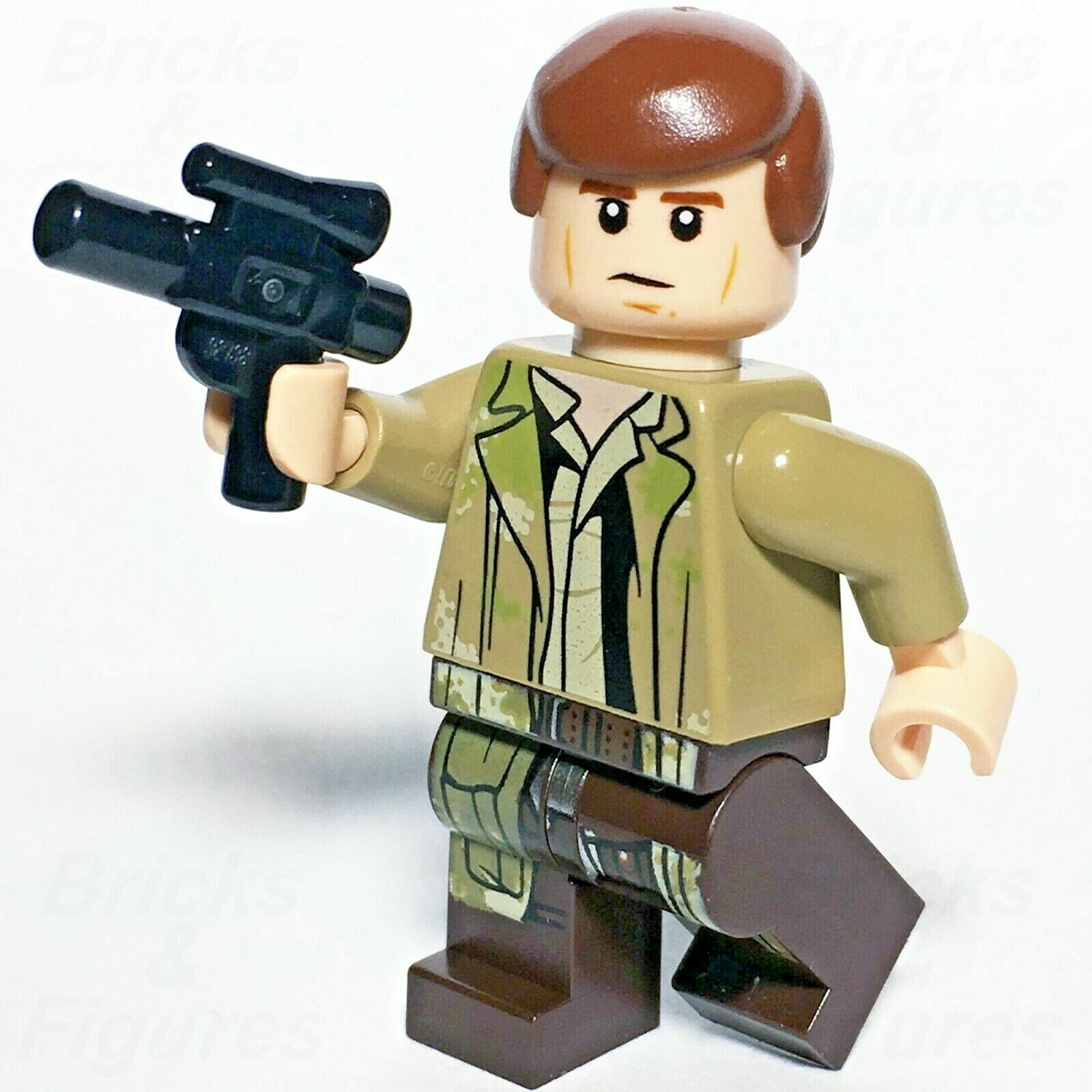 New Star Wars LEGO Han Solo Endor Outfit Rebel Pilot Minifigure 75094 sw0644 - Bricks & Figures