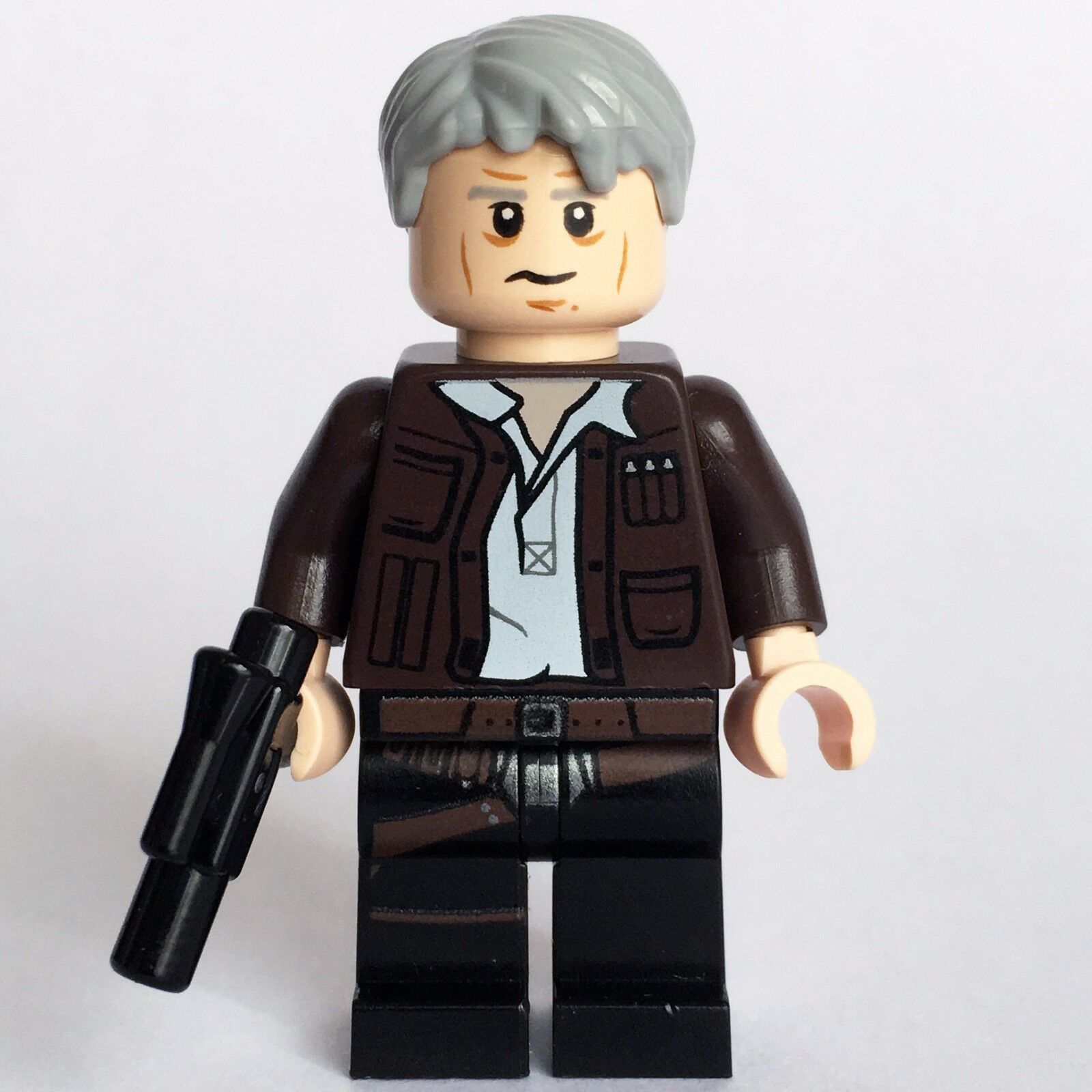 New Star Wars LEGO Han Solo Old Rebel General Force Awakens Minifigure 75105 - Bricks & Figures
