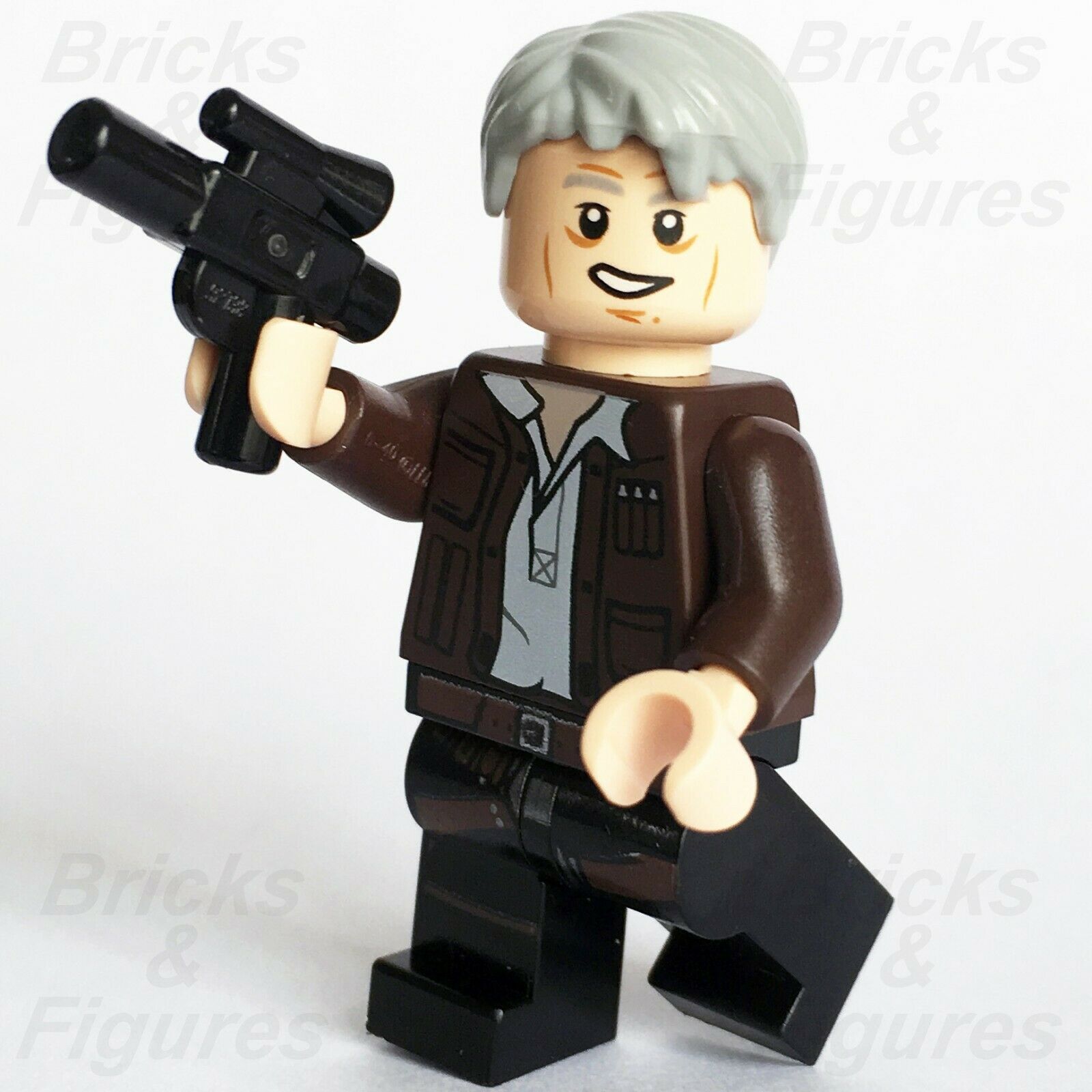 New Star Wars LEGO Han Solo (Old) Resistance The Force Awakens Minifigure 75105 - Bricks & Figures