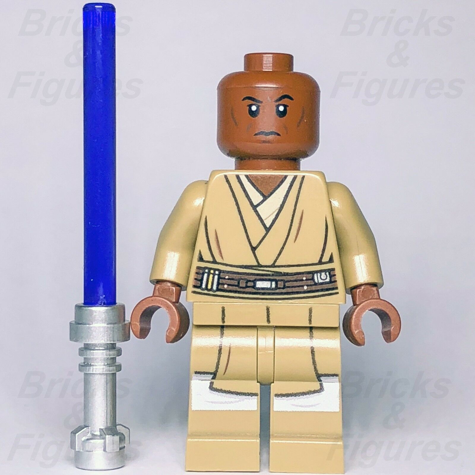 New Star Wars LEGO Mace Windu Jedi Master Clone Wars General Minifig 75199 - Bricks & Figures