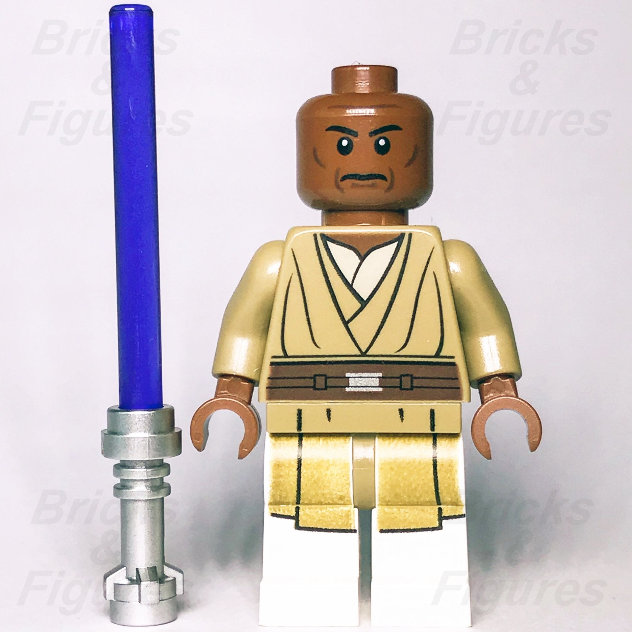 New Star Wars LEGO Mace Windu Jedi Master Clone Wars General Minifigure 75019 - Bricks & Figures