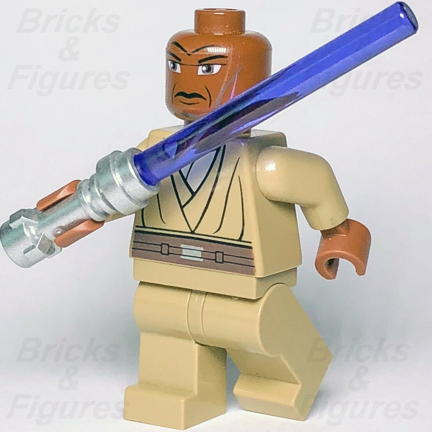 New Star Wars LEGO Mace Windu Jedi Master Clone Wars Minifigure 7868 8019 - Bricks & Figures