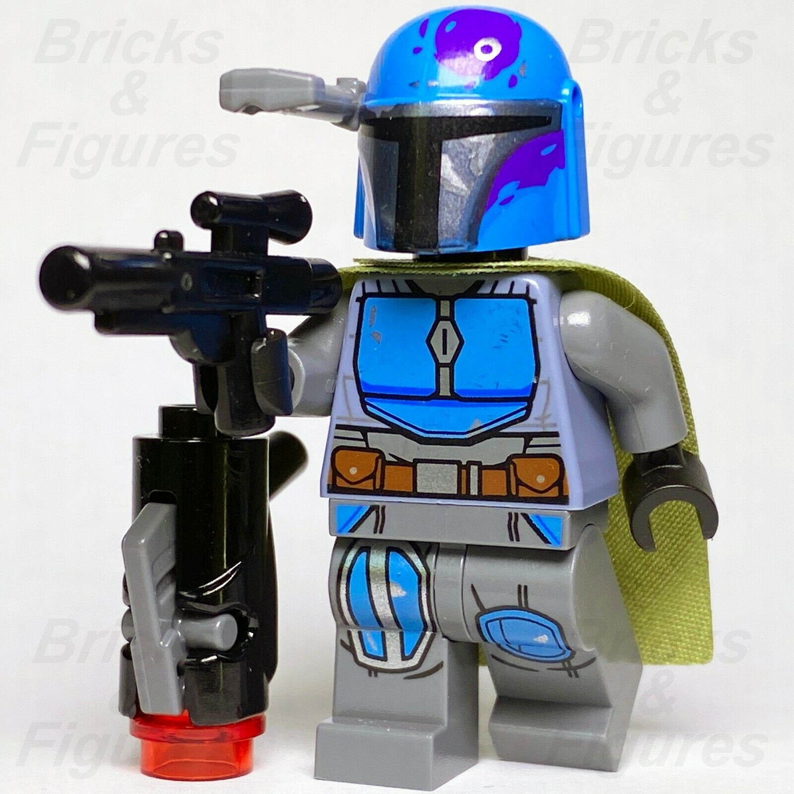 New Star Wars LEGO Mandalorian Male Tribe Warrior Blue Minifigure 75267 Genuine - Bricks & Figures