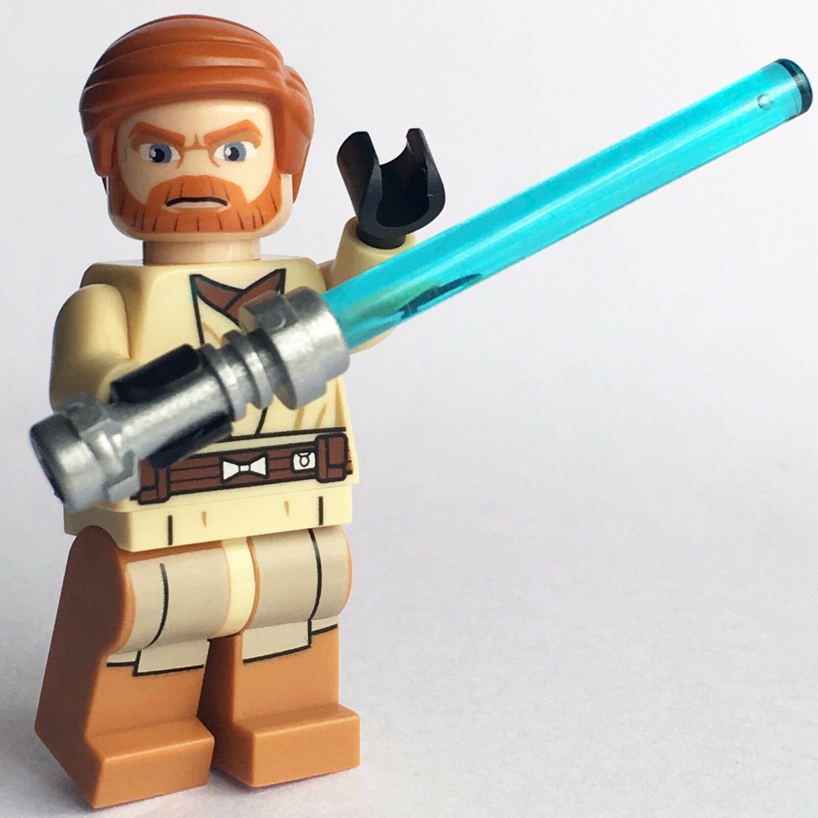 New Star Wars LEGO Obi-wan Kenobi Jedi Master Clone Wars Minifigure 75012 - Bricks & Figures