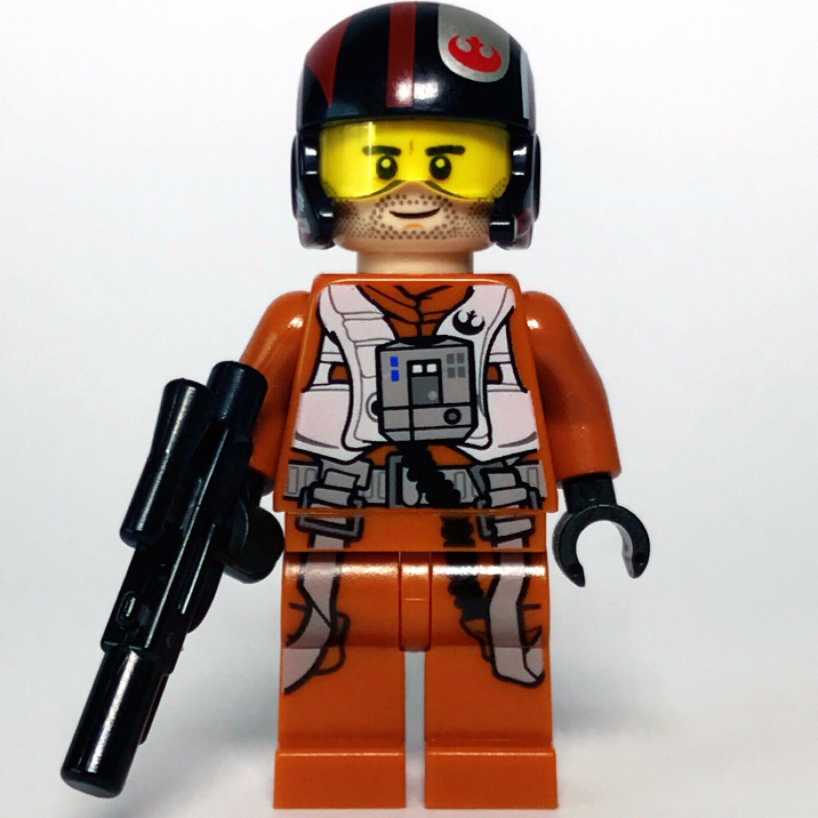New Star Wars LEGO Poe Dameron Resistance Fighter Pilot Minifigure 75102 - Bricks & Figures