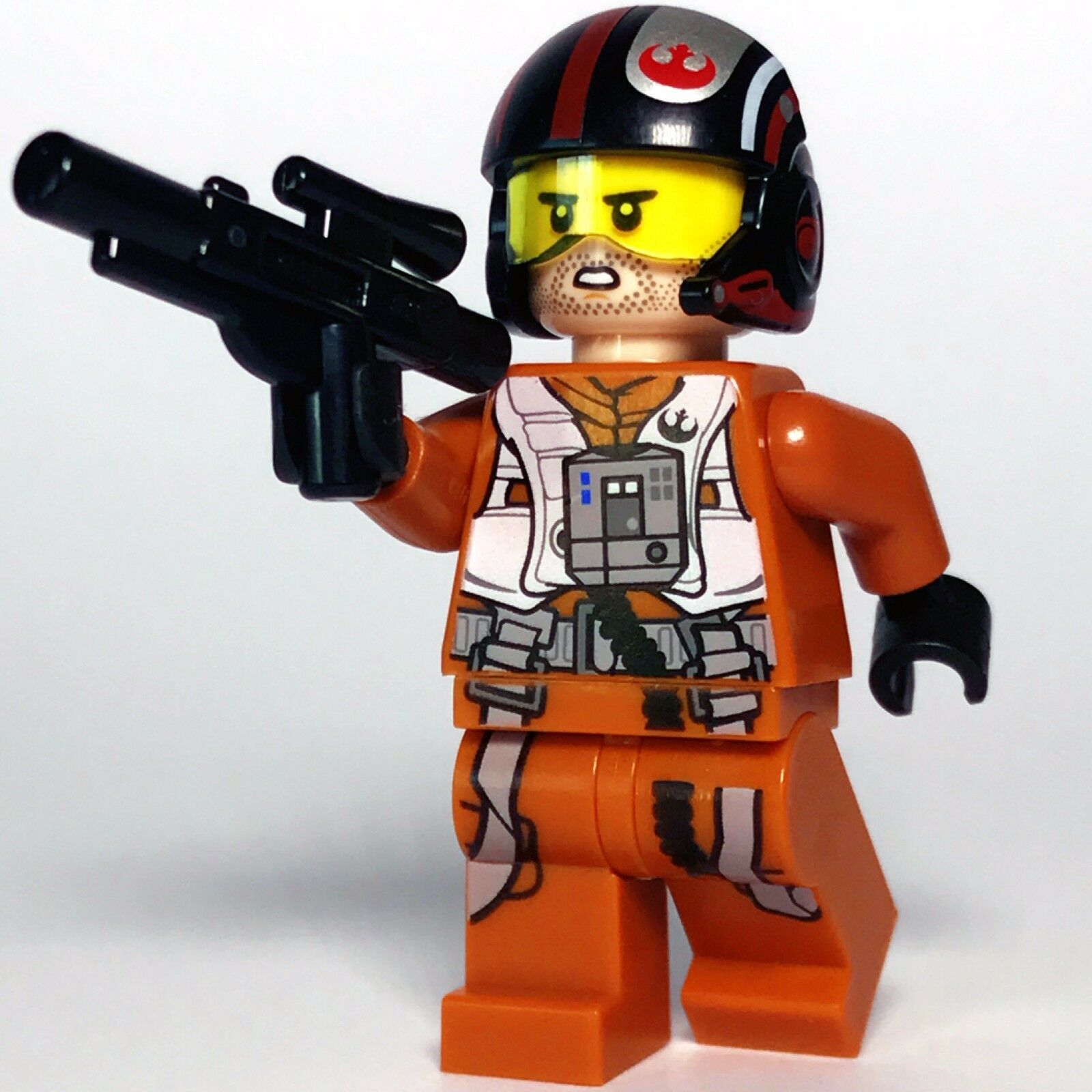 New Star Wars LEGO Poe Dameron Resistance Fighter Pilot Minifigure 75102 - Bricks & Figures