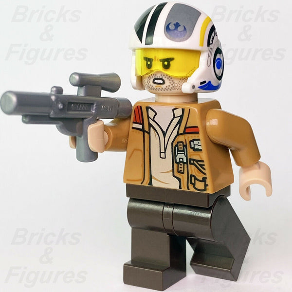 New Star Wars LEGO Poe Dameron X Wing Pilot The Force Awakens Minifigure 75297 Bricks Figures