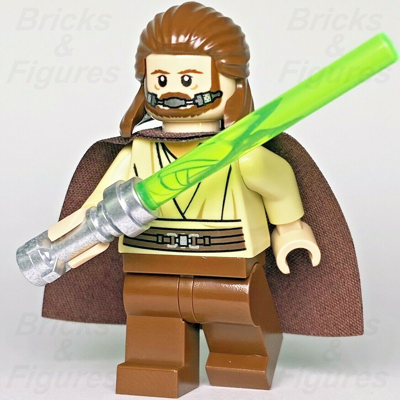 New Star Wars LEGO Qui-Gon Jinn Breathing Apparatus Jedi Master Minifigure 9499 - Bricks & Figures