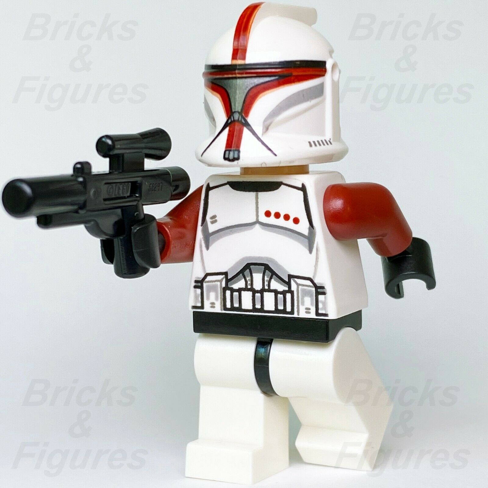 New Star Wars LEGO Red Phase 1 Clone Trooper Captain Minifig 75021 Genuine - Bricks & Figures