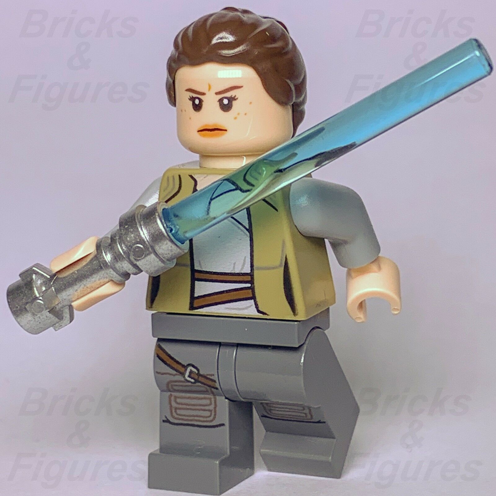 New Star Wars LEGO Rey Dark Tan Jacket Minifigure Jedi Training 75200 Genuine - Bricks & Figures