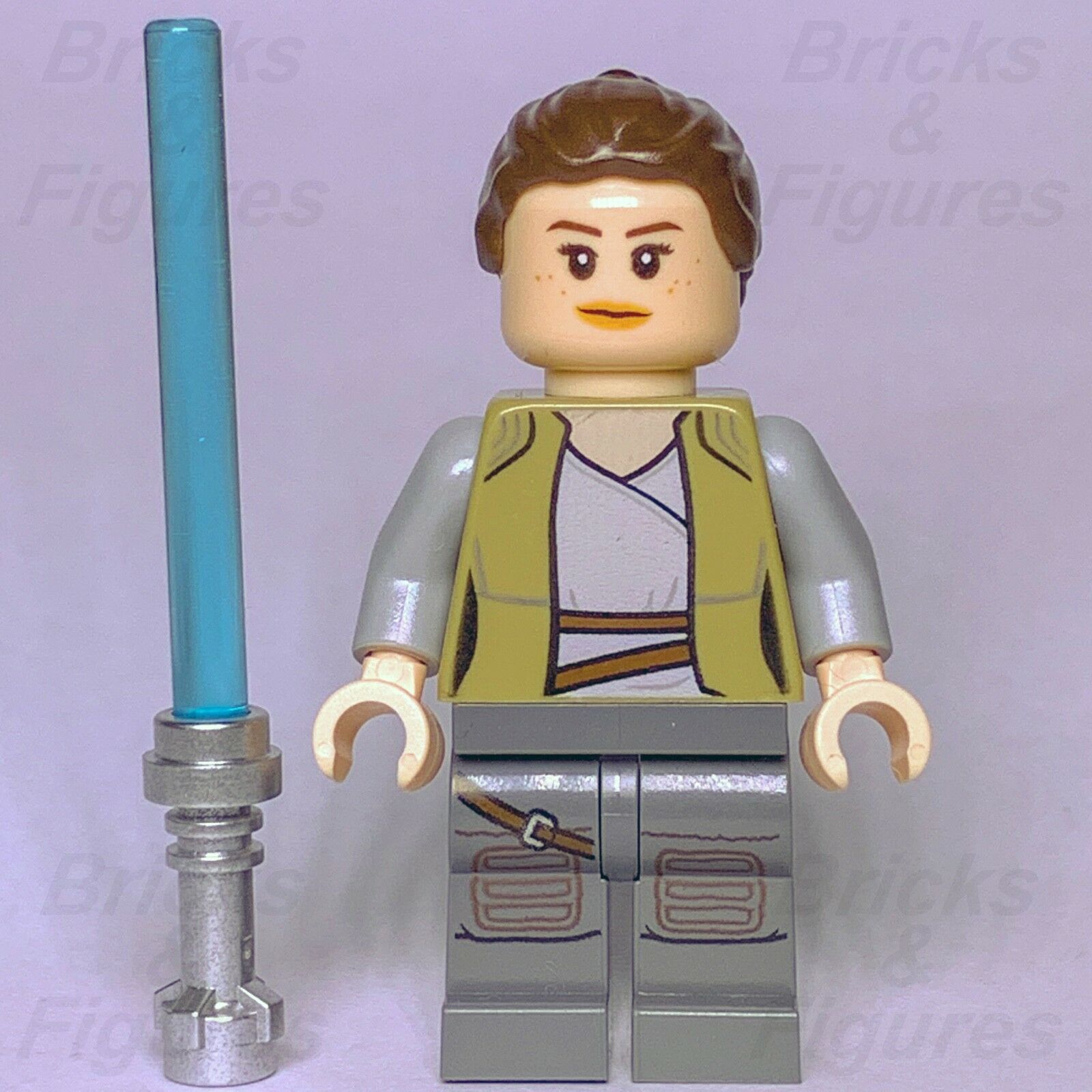 New Star Wars LEGO Rey Dark Tan Jacket Minifigure Jedi Training 75200 Genuine - Bricks & Figures