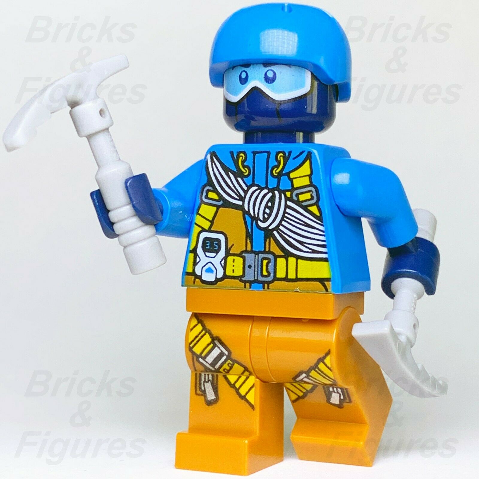 New Town City LEGO Arctic Climber Blue Helmet & Ice Picks Minifigure 60193 60195 - Bricks & Figures