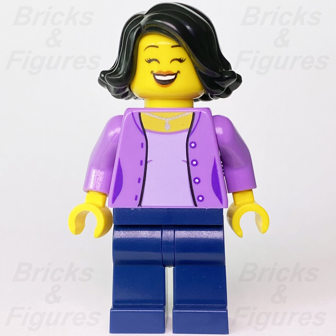 New Town City LEGO Mum with Purple Jacket Building Minifigure 60291 cty1234 - Bricks & Figures