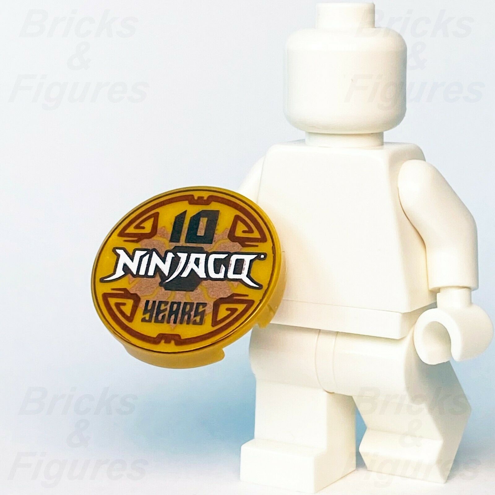 Ninjago LEGO "10 NINJAGO YEARS" Golden Tile Part 71736 71741 71735 71737 71738 - Bricks & Figures
