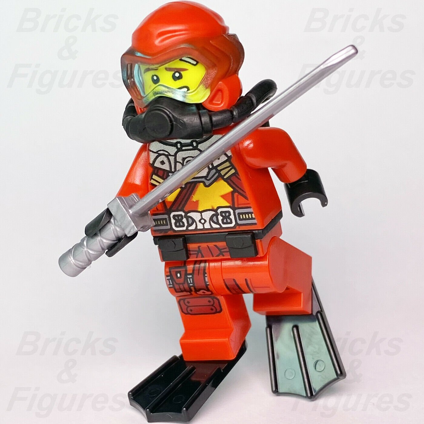 Ninjago LEGO Kai with Scuba Gear Seabound Ninja Minifigure 71756 71755 njo695 - Bricks & Figures