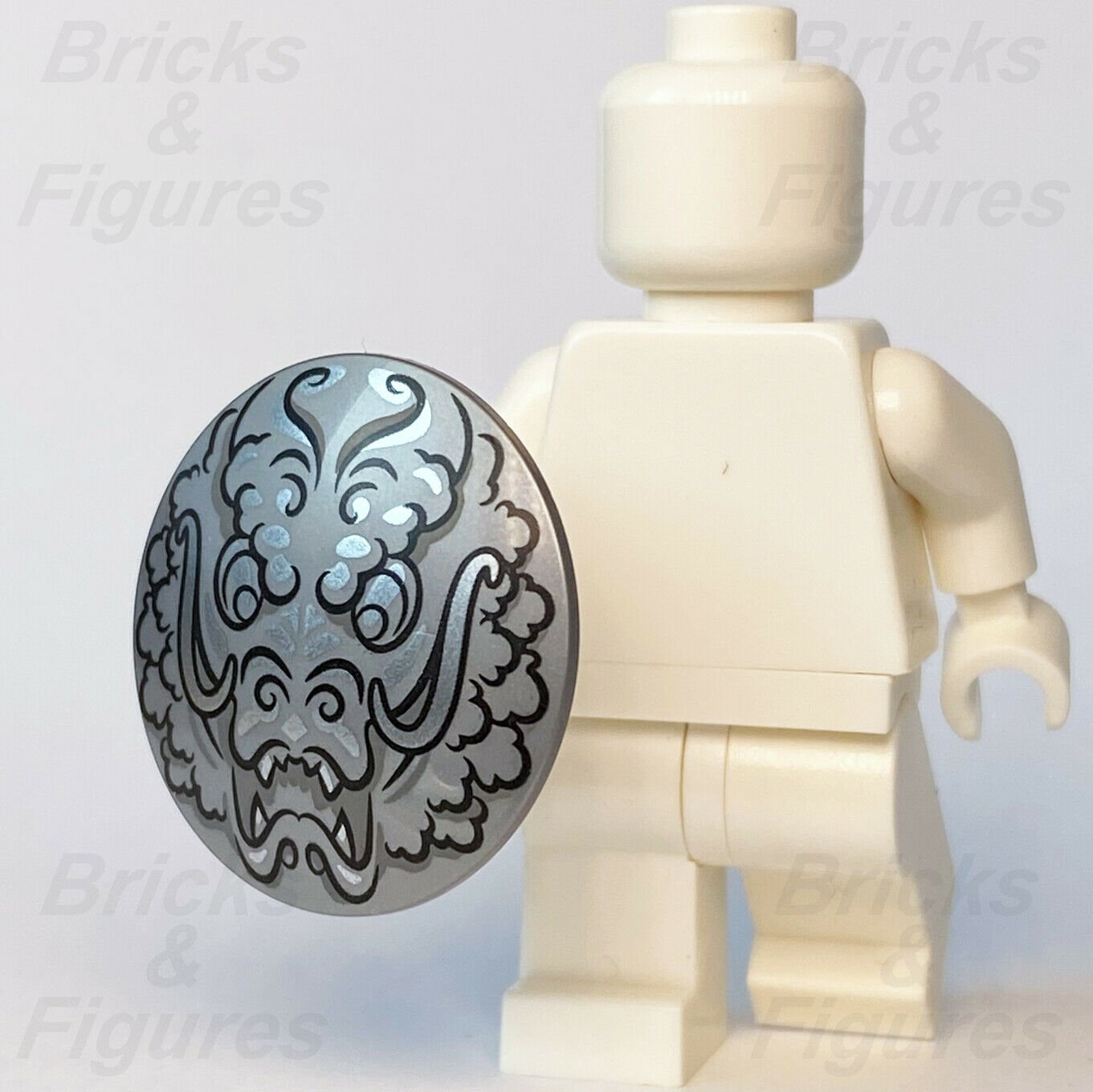 Ninjago LEGO Silver Dragon Head Shield Master of the Mountain Part 71720 71717 - Bricks & Figures