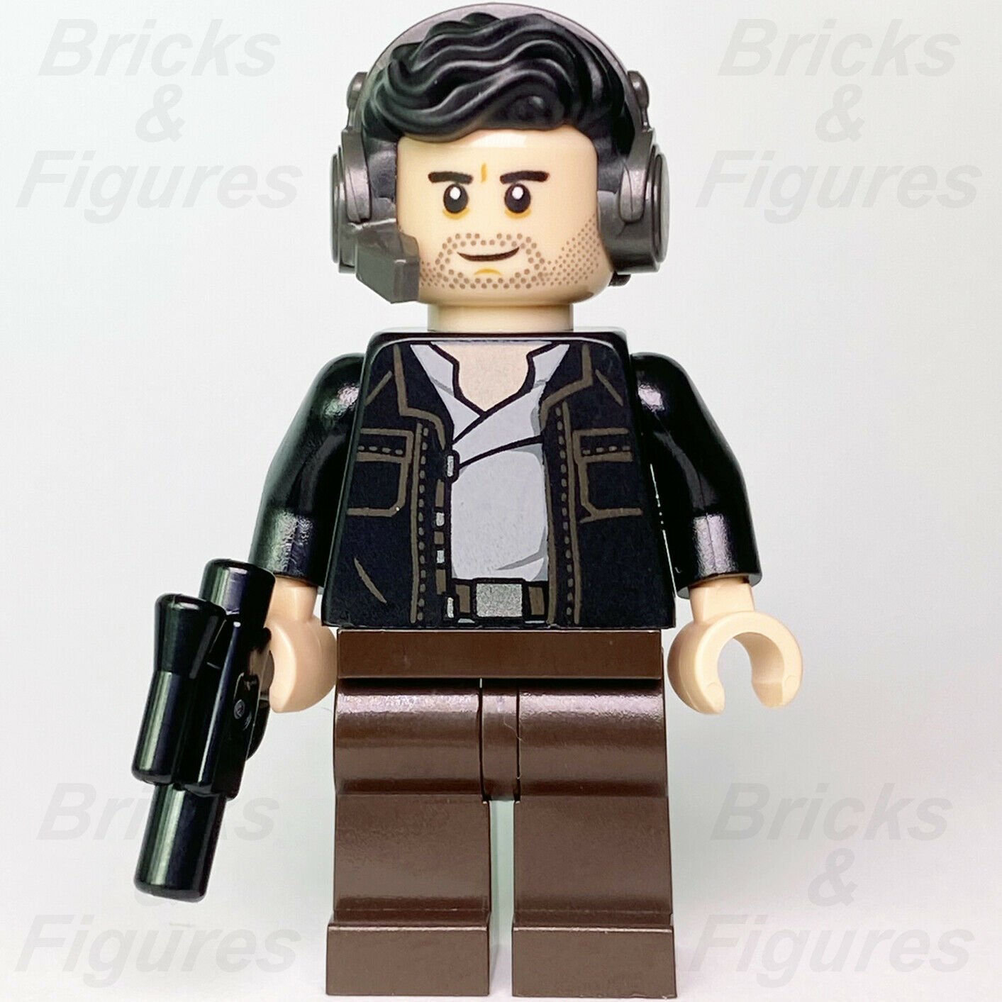 Star Wars LEGO Captain Poe Dameron with Headset The Last Jedi Minifigure 75202 - Bricks & Figures