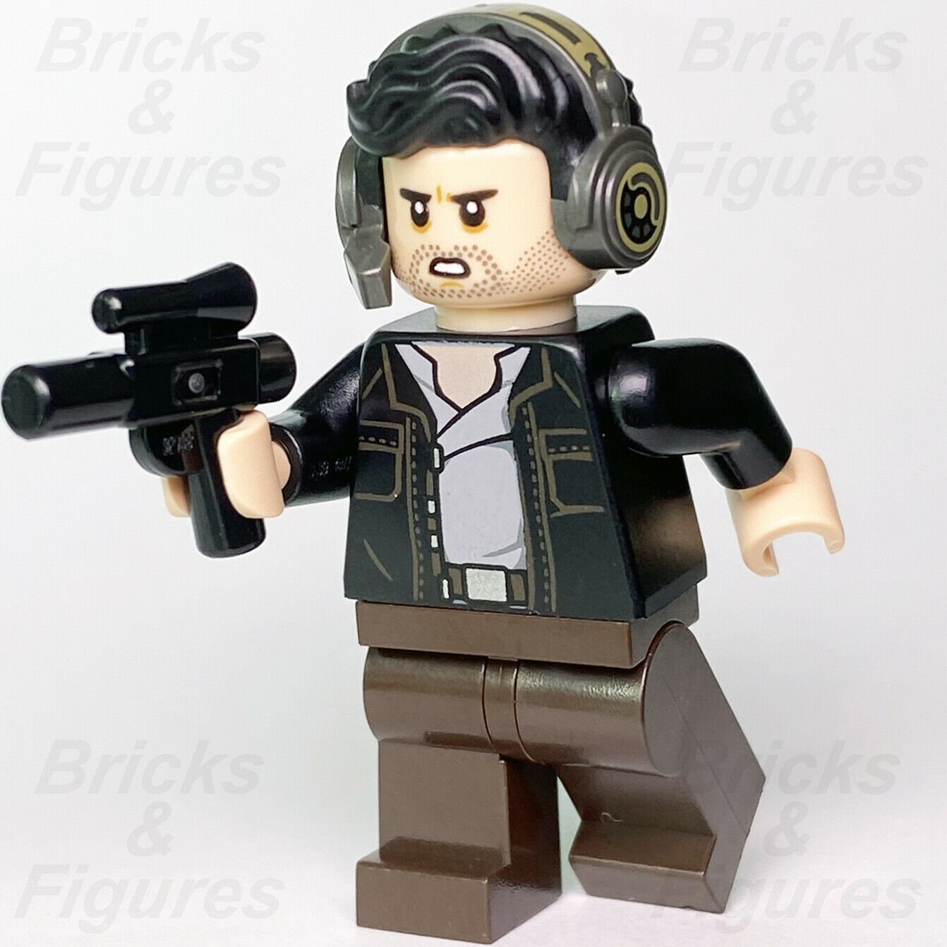 Star Wars LEGO Captain Poe Dameron with Headset The Last Jedi Minifigure 75202 - Bricks & Figures