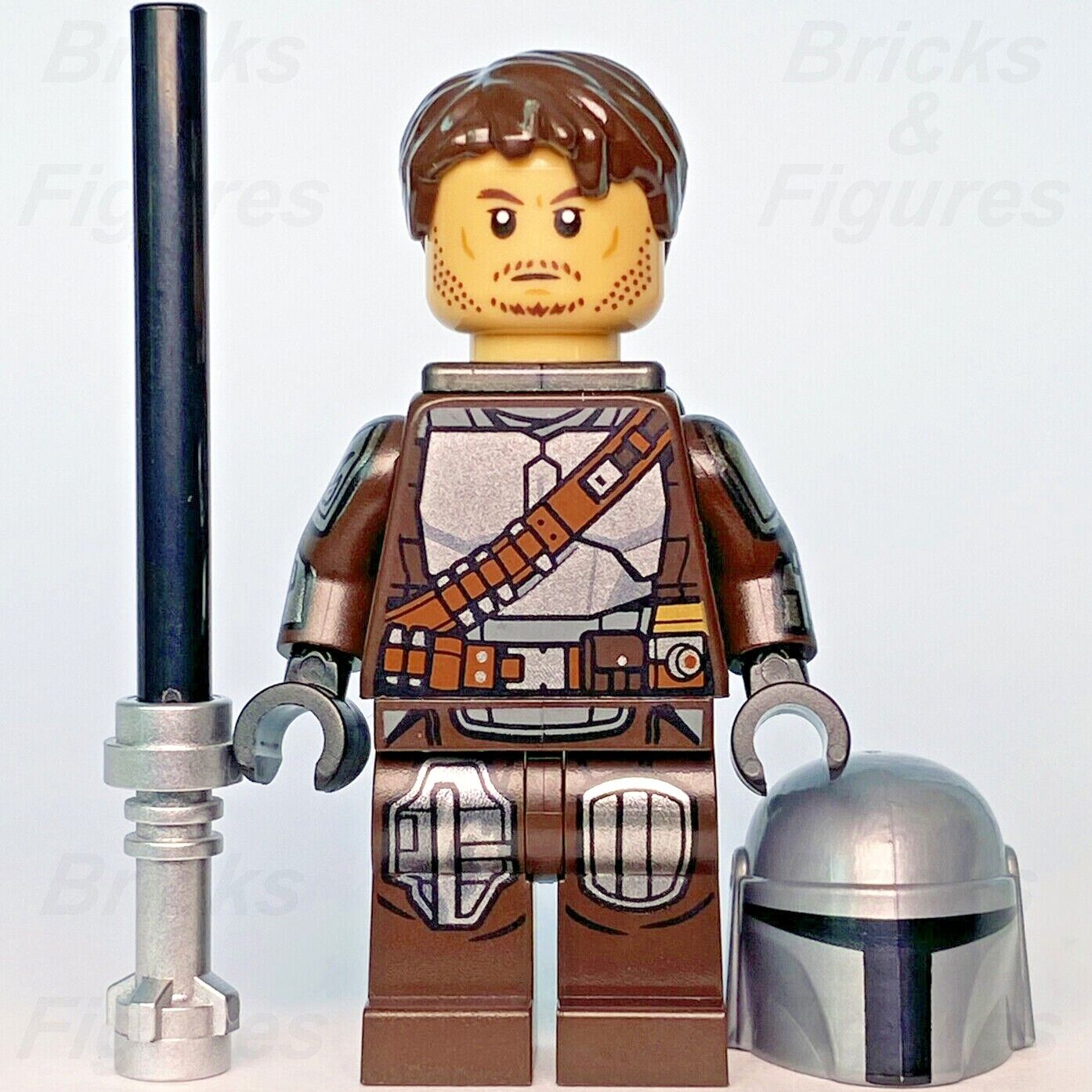Star Wars LEGO Din Djarin Printed Head The Mandalorian Minifigure 75325 sw1212 - Bricks & Figures
