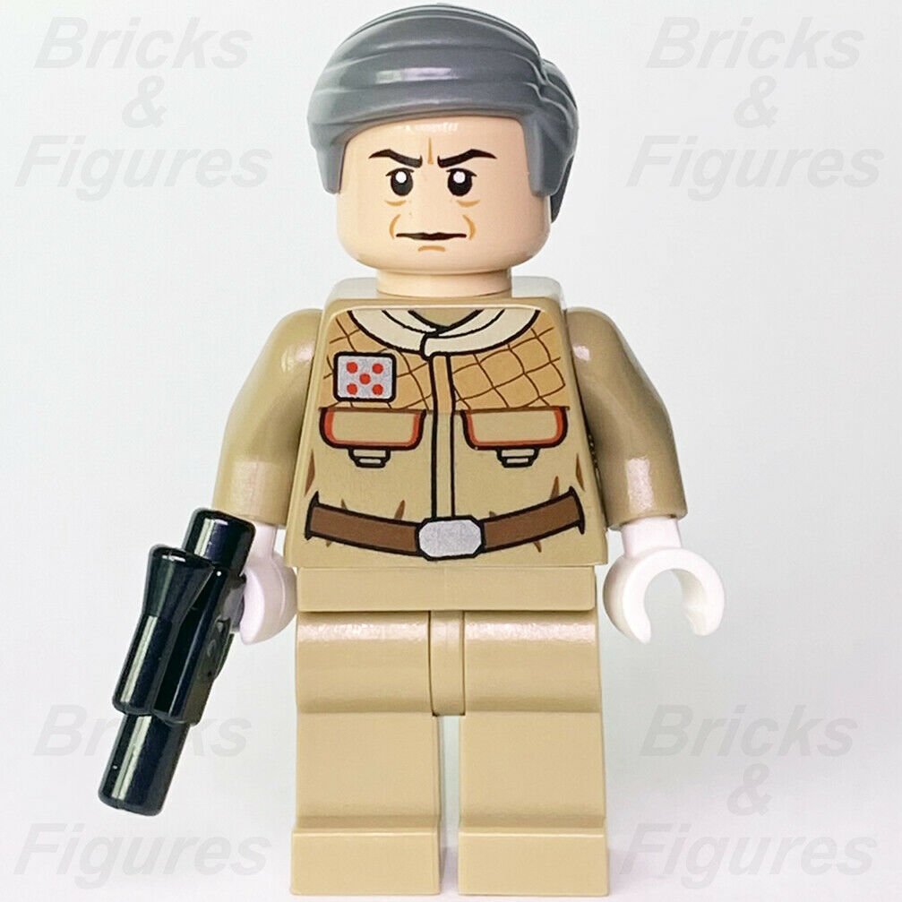 Star Wars LEGO General Rieekan Hoth Base Rebel Minifigure 75014 75056 sw0460 - Bricks & Figures