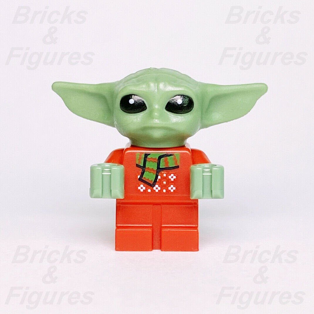 Star Wars LEGO Grogu Baby Yoda Red Christmas Top Mandalorian Minifigure 75307 - Bricks & Figures
