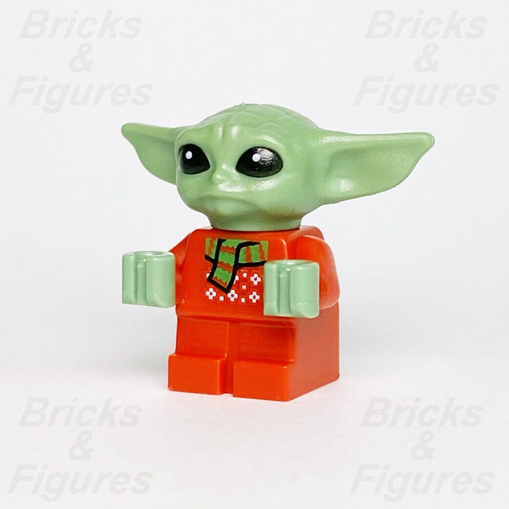 Star Wars LEGO Grogu Baby Yoda Red Christmas Top Mandalorian Minifigure 75307 - Bricks & Figures